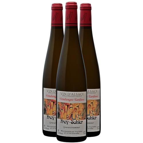 Alsace Vendanges Tardives Gewurztraminer Weißwein 2020 - Frey-Sohler - g.U. - Elsass Frankreich - Rebsorte Gewurztraminer - 3x75cl von Generisch