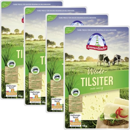 Ammmerlander Käse Unser Weide-Tilsiter mild-würzig 150 gramm, 4er Ammmerlander Käse Unser Weide-Tilsiter mild-würzig 150 gramm, 4er von Generisch