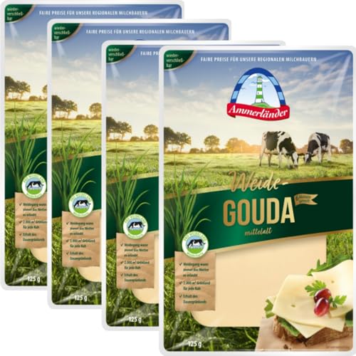 Ammmerlander Weide-Gouda mittelalt Gouda Käse 125 gramm, 4er Ammmerlander Weide-Gouda mittelalt Gouda Käse 125 gramm, 4er von Generisch