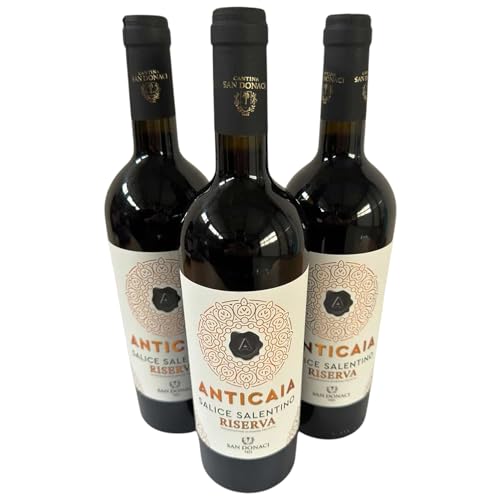 San Donaci, "Anticaia" Salice Salentino Riserva DOP 2018, Rotwein aus Italien, 750 ml., 3er-Set von Generisch