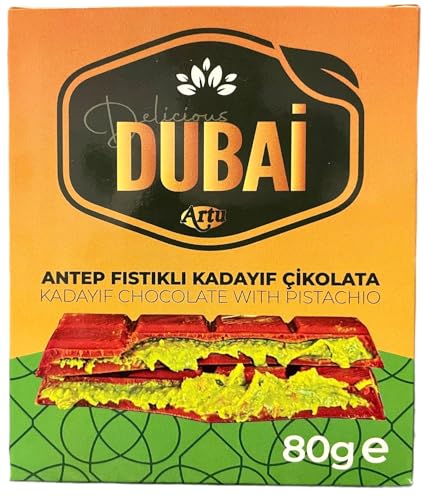 2 x Artu-Dubai Schokolade-Mit Pistazien und Kadayif (2 x 80g) 2 x Artu-Dubai Schokolade-Mit Pistazien und Kadayif (2 x 80g) von Generisch