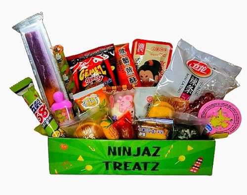 Asiatische Snackbox, 20 Verschiedene Chinesische und Taiwanesische Süßigkeiten und Snacks, Geschenkbox mit Süßen und Salzigen Spezialitäten von Generisch