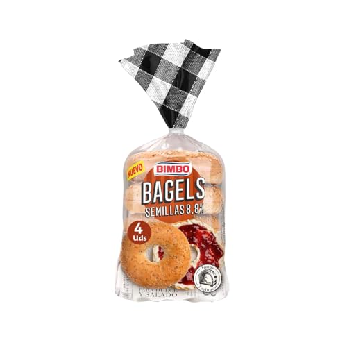 BIMBO Bagels mit Samen (Rundbrot) 4 Stk. 300 g. 3er-Pack von Generisch
