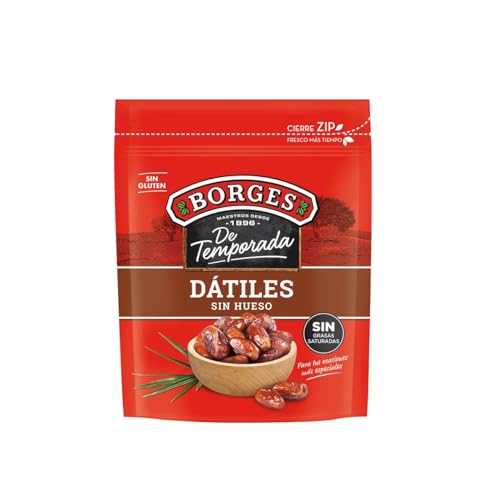 BORGES Kernlose, süße, schmackhafte und glutenfreie Datteln BORGES SAISONAL 200 g. 4er-Packung BORGES Kernlose, süße, schmackhafte und glutenfreie Datteln BORGES SAISONAL 200 g. 4er-Packung von Generisch