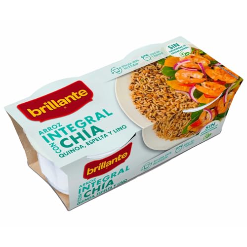 BRILLANTE Vollkornreis mit Chia in Schalen, 2 x 125 g Packung, 8er-Pack von Generisch
