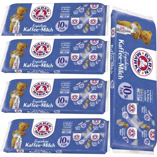 Bärenmarke Ergiebige Kaffee-Milch 10% Fett Portionspackungen 10 x 7,50 Gramm x 5 Packungen mit Pufai Grocery Bärenmarke Ergiebige Kaffee-Milch 10% Fett Portionspackungen 10 x 7,50 Gramm x 5 Packungen mit Pufai Grocery von Generisch