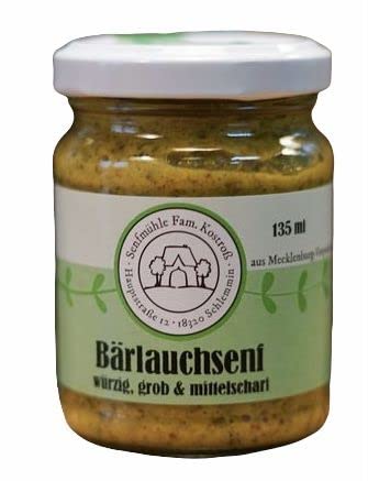 "Bärlauchsenf" aus der Senfmühle Schlemmin, im Herzen Mecklenburg Vorpommerns, regional angebaut von Generisch