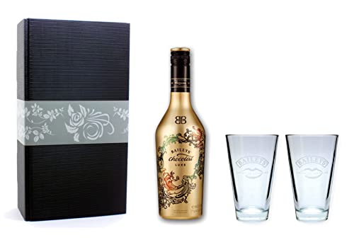 Baileys Chocolat Luxe 15,7% 0,5l mit 2 Baileys Gläsern in Geschenkkarton (Farbe: Schwarz) von Generisch