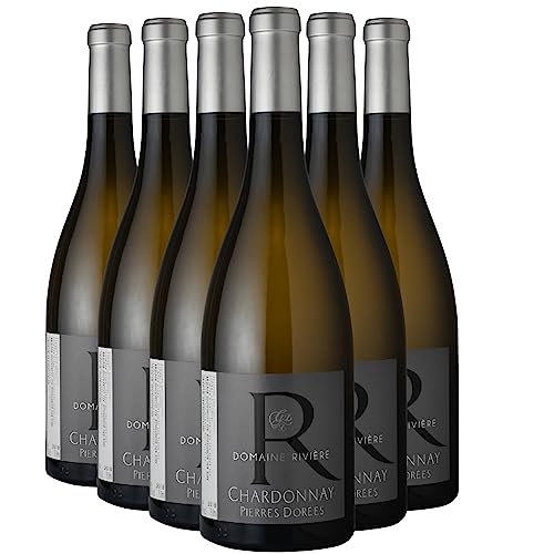 Beaujolais Chardonnay Les Pierres Dorées Weißwein 2023 - Domaine Rivière - g.U. - Beaujolais Frankreich - Rebsorte Chardonnay - 6x75cl von Generisch