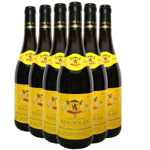 Beaujolais Grumage Rotwein 2018 - Domaine Rivière - g.U. - Beaujolais Frankreich - Rebsorte Gamay - 6x75cl Beaujolais Grumage Rotwein 2018 - Domaine Rivière - g.U. - Beaujolais Frankreich - Rebsorte Gamay - 6x75cl von Generisch