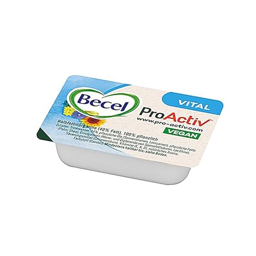 Becel Margarine kleine Portionen ProActiv Vital 200 x 10g im Karton Becel Original Classic mit Omega-3- und Omega-6-Fettsäuren Einzelportionen für Buffets, Gastronomie & Großverbraucher von Generisch
