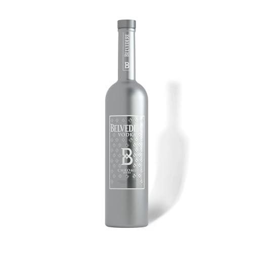 Belvedere Premium Vodka B Bottle Chrome Edition Großflasche mit LED Beleuchtung im Boden (1x1,75l) von Generisch