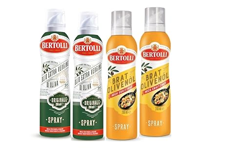 Bertolli Olivenöl Grill Spray Set - Bertolli Originale 2x200ml + Bertolli Bratolivenöl Spray 2x200ml von Generisch