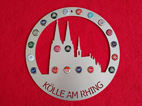 Bierkarte"Kölle am Rhing" - Kronkorken Deko Kölsch Bier von Generisch