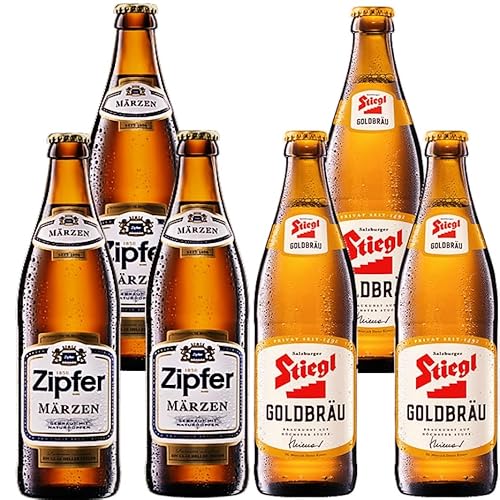 Bierpaket Bier aus Österreich 3 Fl. Zipfer Märzen und 3 Fl. Stiegl Goldbräu inkl. Mehrweg Pfand Bierpaket Bier aus Österreich 3 Fl. Zipfer Märzen und 3 Fl. Stiegl Goldbräu inkl. Mehrweg Pfand von Generisch