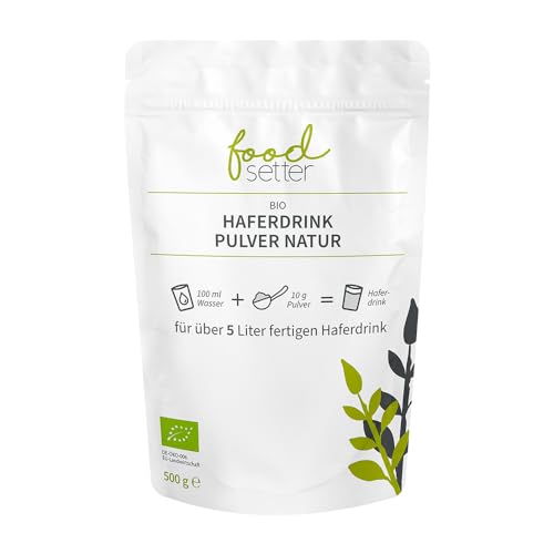 foodsetter Bio Haferdrink Pulver | 500g Beutel | Haferpulver | Instant Haferpulver | Bio-Quallität | Vegan | Glutenfrei | Ohne Zuckerzusatz | 0,5kg foodsetter Bio Haferdrink Pulver | 500g Beutel | Haferpulver | Instant Haferpulver | Bio-Quallität | Vegan | Glutenfrei | Ohne Zuckerzusatz | 0,5kg von Generisch
