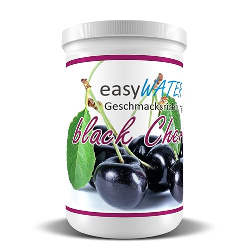 Black Cherry easyWater Getränkepulver│ Zuckerfreies Geschmackspulver für erfrischende Getränke │Nur 5 Kalorien auf 500ml Wasser│ohne Aspartam│Inhalt: 25 Portionen von Generisch