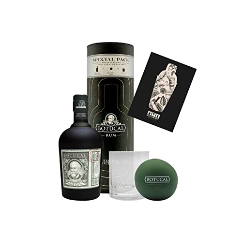 Generisch Botucal Geschenkdose Rum Reserva Exclusiva 0,7L (40% Vol) + Tumbler Glas + Eiswürfelform- [Enthält Sulfite] von Generisch
