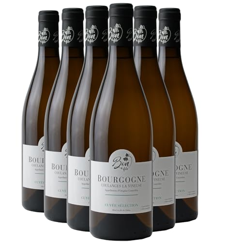 Bourgogne Coulanges-la-Vineuse Cuvée Sélection Weißwein 2022 - Domaine Bon et Fils - g.U. - Burgund Frankreich - Rebsorte Chardonnay - 6x75cl von Generisch