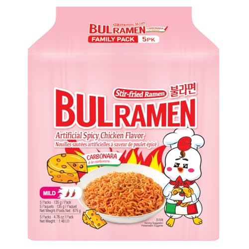 Seoul Bulramen Carbonara Hot Chicken Ramen 5er Pack Korean Buldak Ramyun von Generisch