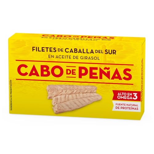 CABO DE PEÑAS Südmakrele in Sonnenblumenöl, Filets, Dose 53 g. 9er-Pack CABO DE PEÑAS Südmakrele in Sonnenblumenöl, Filets, Dose 53 g. 9er-Pack von Generisch