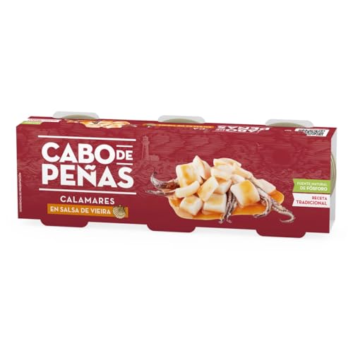 CABO DE PEÑAS Tintenfisch in Jakobsmuschelsoße, Stücke, Dose 45 g. 6er-Packung CABO DE PEÑAS Tintenfisch in Jakobsmuschelsoße, Stücke, Dose 45 g. 6er-Packung von Generisch