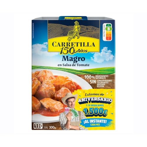 CARRETILLA Mageres Schweinefleisch in Tomatensauce 300 g. 3er-Pack von Generisch
