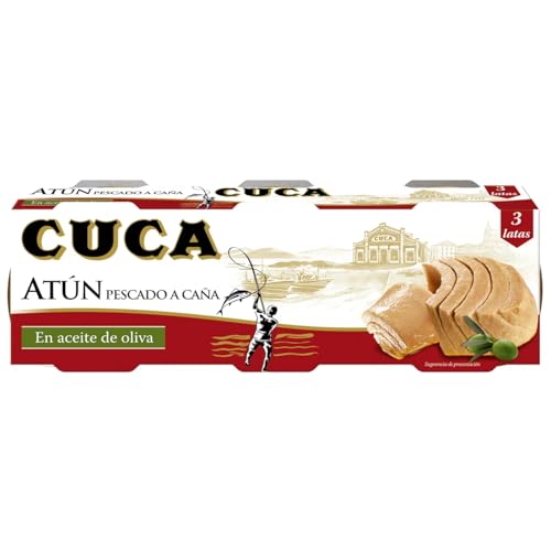 CUCA Thunfisch in Olivenöl, mit der Angel gefangen, 9er-Pack x 50 g CUCA Thunfisch in Olivenöl, mit der Angel gefangen, 9er-Pack x 50 g von Generisch