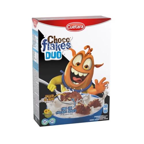 CUÉTARA Choco flakes duo Schokoladenkekse 350 g Packung mit 3 von Generisch