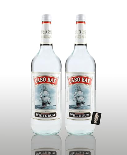 Cabo Bay 2er-Set Superior White Rum 2x1L (37,5% vol.) inkl. Mixcompany Postkarte- [Enthält Sulfite] von Generisch