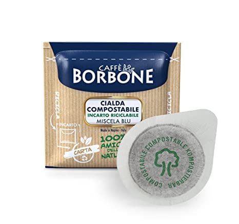 Caffè Borbone Kaffee Kompostierbare Pods, Recyclebare Verpackung, Blaue Mischung - Kompatibel mit ESE System Papier Pads 44 mm, 150 stück (1er Pack) von Generisch