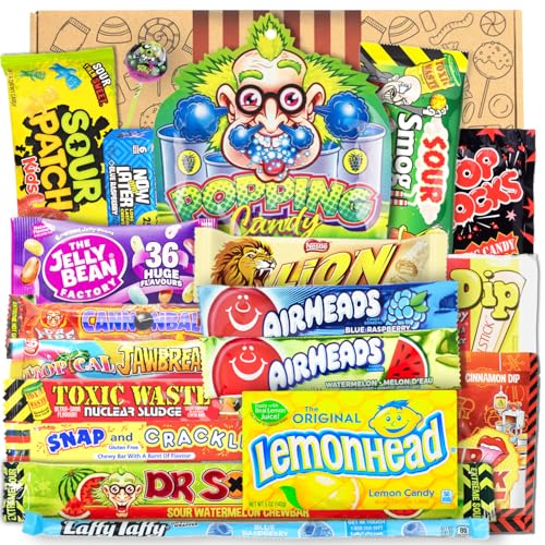 Mix USA Süßigkeiten Box | 20 Stück | NEW EDITION | süße und saure amerikanische Süßigkeiten | Box voller Top Bestseller | Geschenkbox | Geburtstag | Süße Überraschung | Originalgröße | Candy & Bar ® von Candy & Bar