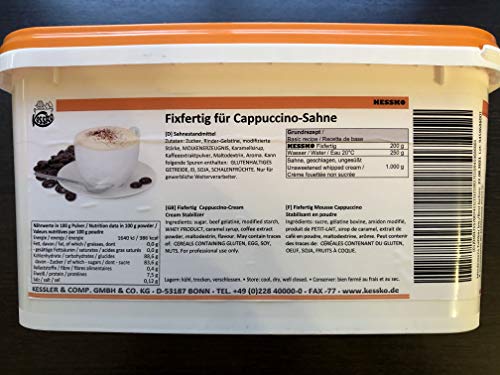 Cappuccino Kessko Sahnefond 900 g, Sahnestand, Sahnesteif, Sahne 0,9 kg (Cappuccino) von Generisch