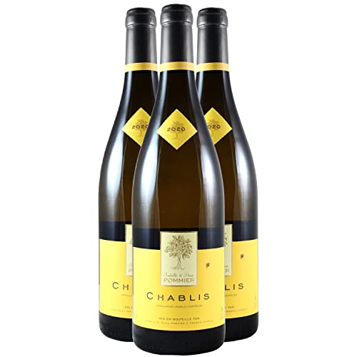 Chablis Weißwein 2020 - Bio - Maison Pommier - g.U. - Burgund Frankreich - Rebsorte Chardonnay - 3x75cl von Generisch