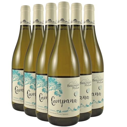 Corbières Campana Weißwein 2022 - Bio - Château Beauregard-Mirouze - g.U. - Languedoc - Roussillon Frankreich - Rebsorte Marsanne, Roussanne, Vermentino - 6x75cl von Generisch