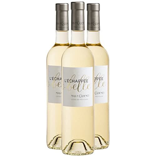 Côtes de Provence L'Échappée Belle Weißwein 2021 - Bio - Mas de Cadenet - Rebsorte Rolle, Ugni Blanc - 3x75cl von Generisch