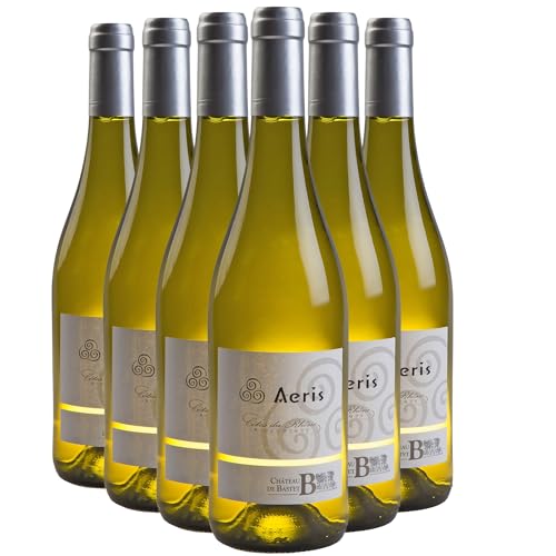 Generisch Côtes du Rhône Aeris Weißwein 2023 - Bio - Château de Bastet - g.U. - Rhonetal Frankreich - Rebsorte Marsanne, Roussanne, Grenache Blanc - 6x75cl von Generisch