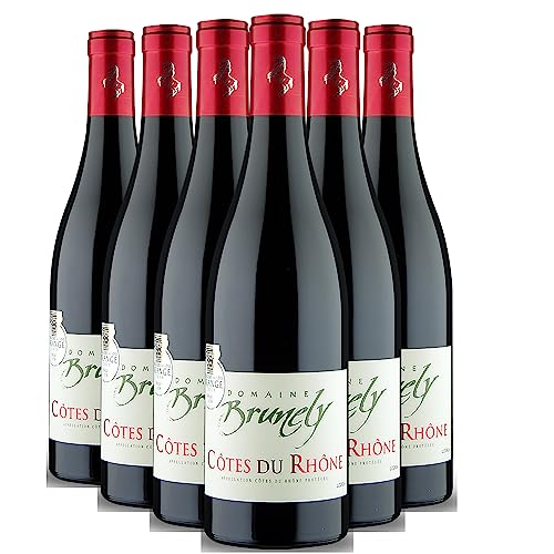 Côtes du Rhône Rotwein 2021 - Domaine Brunely - g.U. - Rhonetal Frankreich - Rebsorte Grenache, Syrah, Cinsault - 6x75cl von Generisch