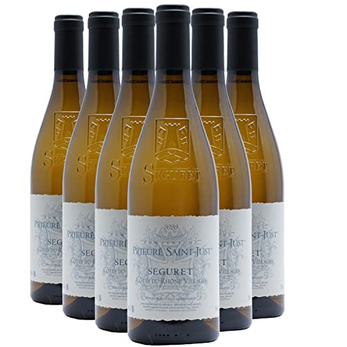 Côtes du Rhône Villages Séguret Weißwein 2023 - Domaine du Prieuré Saint-Just - g.U. - Rhonetal Frankreich - Rebsorte Viognier, Roussanne, Marsanne - 6x75cl von Generisch