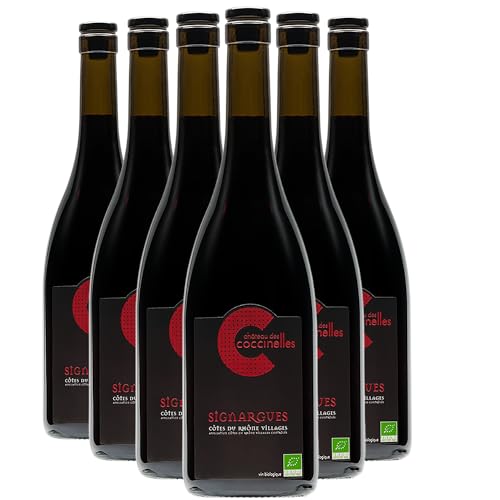 Côtes du Rhône Villages Signargues Rotwein 2020 - Bio - Château des Coccinelles - g.U. - Rhonetal Frankreich - Rebsorte Grenache, Syrah - 6x75cl von Generisch