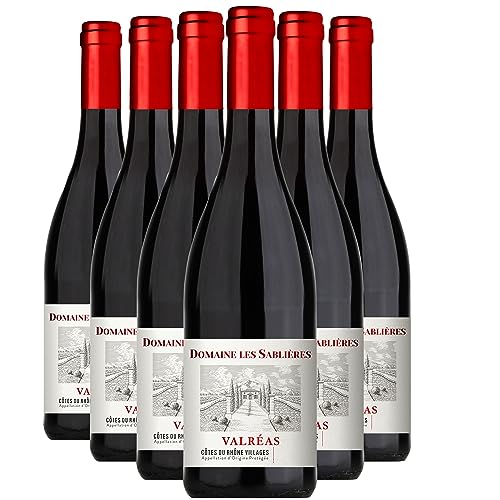 Côtes du Rhône Villages Valréas Rotwein 2019 - Domaine les Sablières - g.U. - Rhonetal Frankreich - Rebsorte Grenache, Syrah, Cinsault - 6x75cl von Generisch