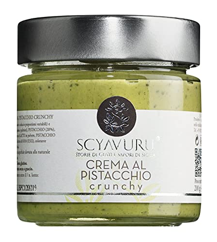 Crema al Pistacchio Crunchy - Pistazien-Creme - Pistazienaufstrich mit kandierten Pistazien - Nussaufstrich 200 g von Generisch