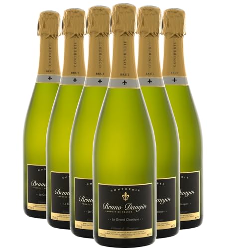 Crémant de Bourgogne Le Grand Classique Brut Weißwein - Bruno Dangin - Sekt - g.U. - Burgund Frankreich - Rebsorte Chardonnay, Pinot Noir, Selection Bourgogne - 6x75cl von Generisch