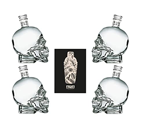 Crystal Head Vodka Miniatur 4x 50ml (40% Vol) - Totenkopf Design Mini- [Enthält Sulfite] von Generisch
