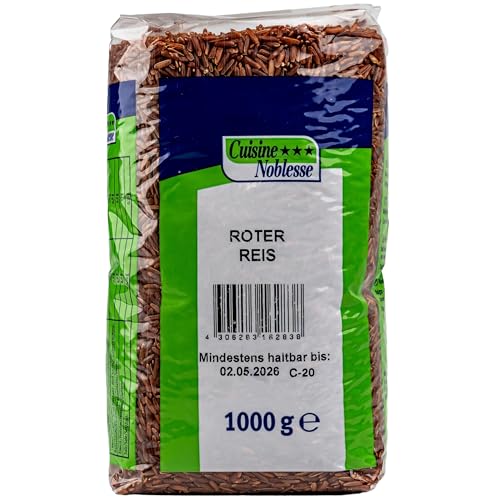Cuisine Noblesse - Roter Reis in 1000 g Packung - Naturreis Langkorn rot ideal für Bowls, Salate, Currys und indische Gerichte - Premium Langkornreis Cuisine Noblesse - Roter Reis in 1000 g Packung - Naturreis Langkorn rot ideal für Bowls, Salate, Currys und indische Gerichte - Premium Langkornreis von Generisch