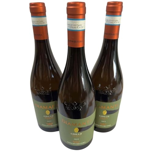 DIAMANTI Grillo Sicilia DOC 2023, Prinicipi di Butera, Weißwein aus Italien, 750ml, 3er-Set DIAMANTI Grillo Sicilia DOC 2023, Prinicipi di Butera, Weißwein aus Italien, 750ml, 3er-Set von Generisch