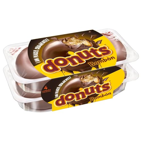 DONUTS BOMBON Schokoladenkringel 4 Stück 220 g 3er Pack von Generisch