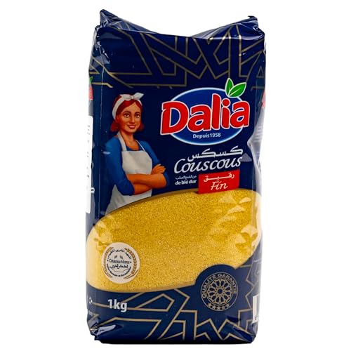 Dalia Fin - Premium Hartweizen Couscous aus Marokko 1 kg 100% Naturrein Original Cous Cous aus ausgewählten Hartweizengrieß - Luftig, locker und vollaromatisch für orientalische Gerichte von Generisch