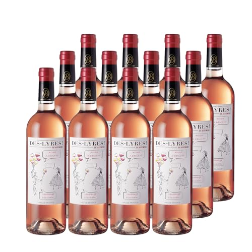 Des-Lyres de Bertinerie Roséwein 2023 - französischer Wein - Bordeaux Frankreich - Rebsorte Merlot, Cabernet Sauvignon - 12x75cl von Generisch