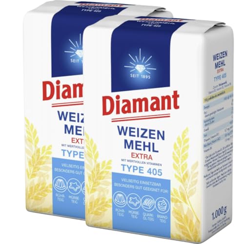 Diammant Weizenmehl Extra Type 405 1000 Gramm, 2 Er von Generisch